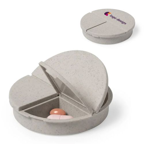 Boîte à pilules ronde en bambou - image 1