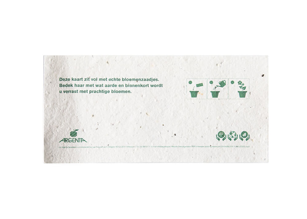 Papier ensemencé format DIN long | 200 gr./m2
